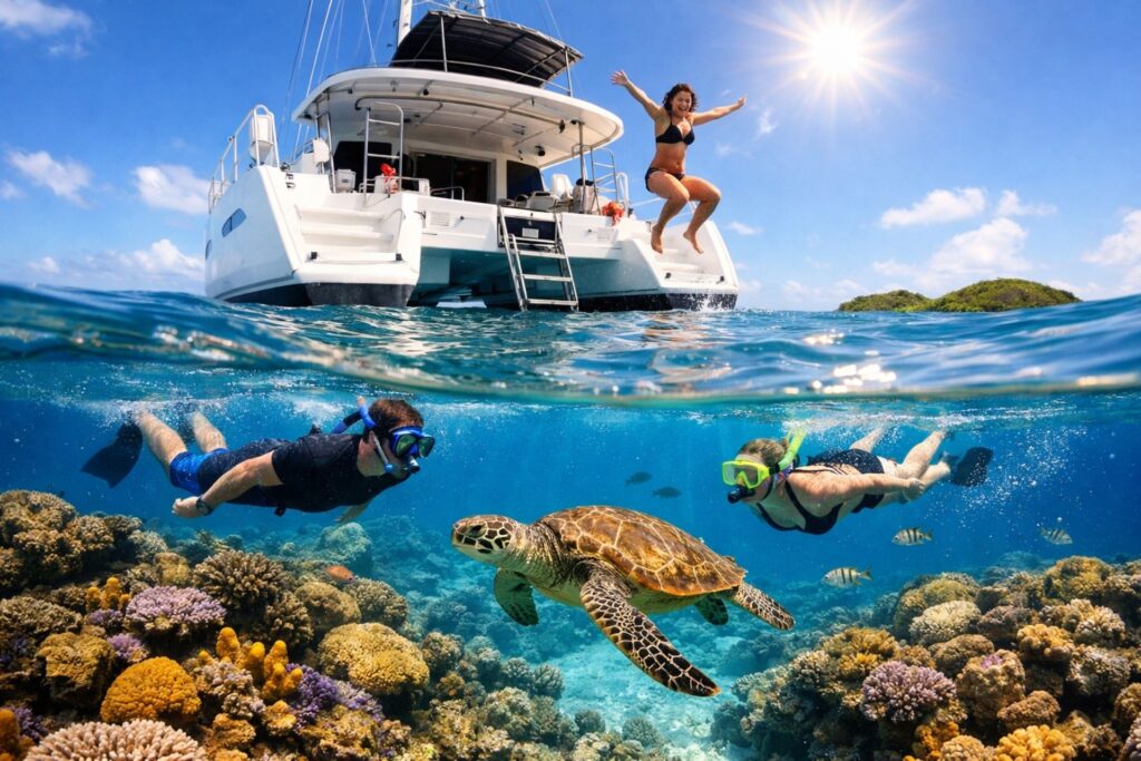 Crosière catamaran antilles